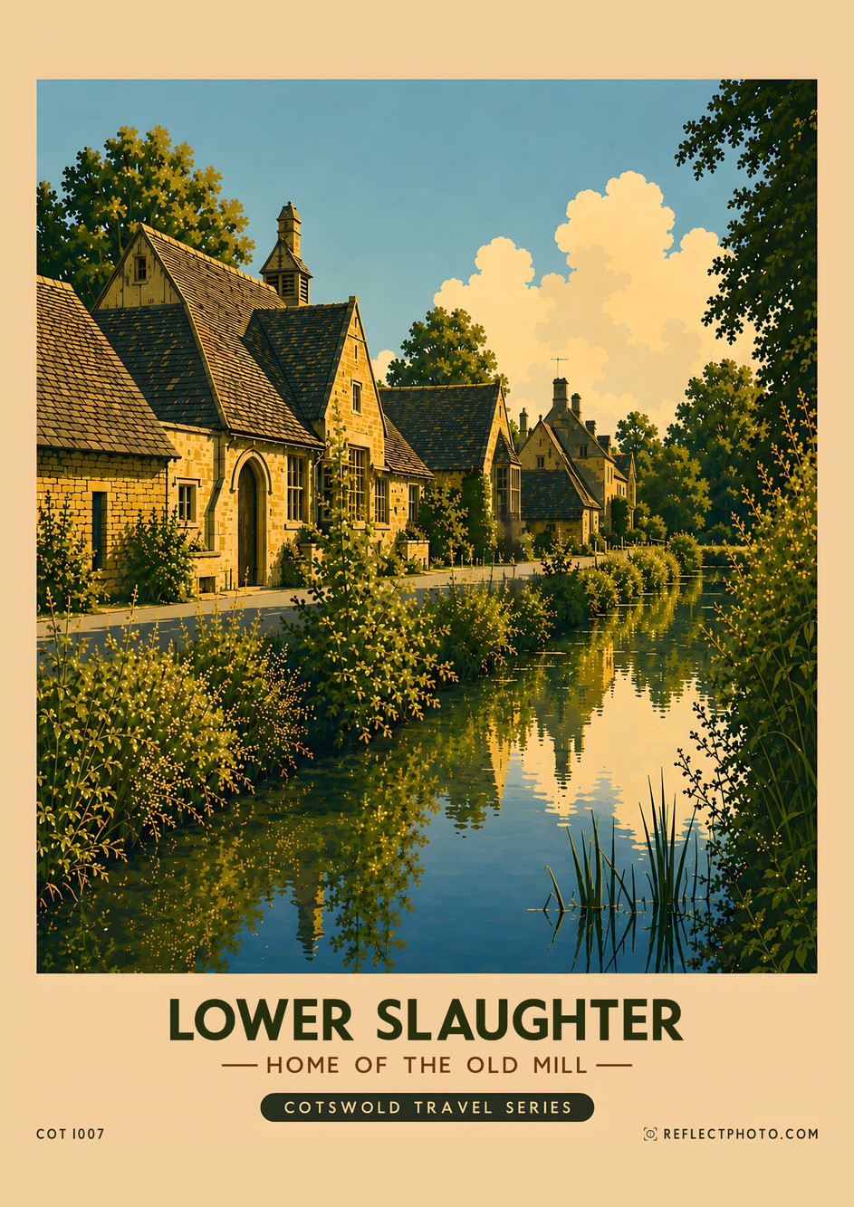 Lower Slaughter — Cotswold Travel Series print by Reflect Photo