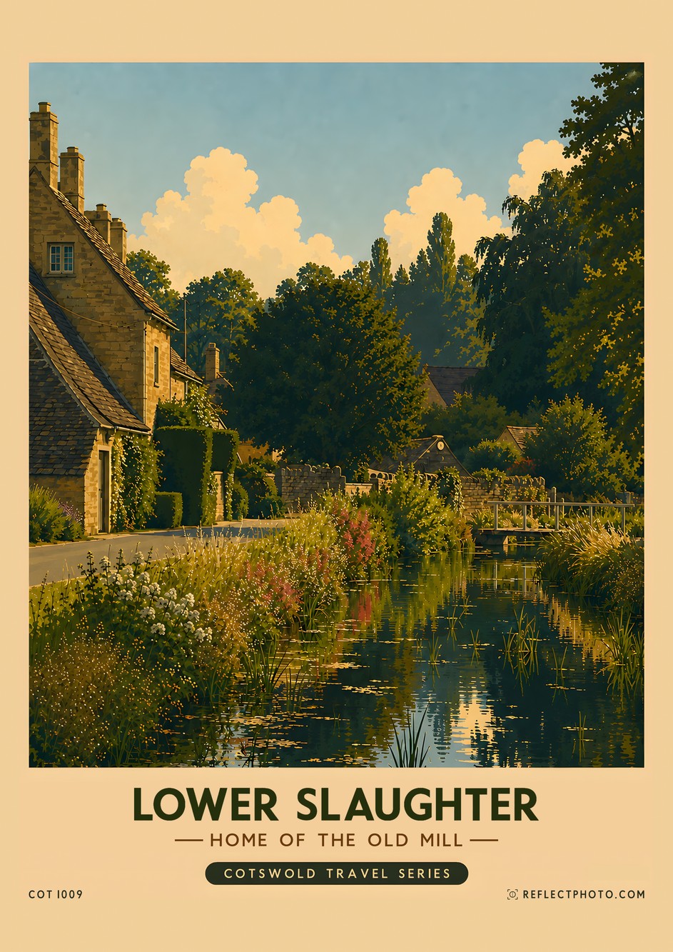 Lower Slaughter — Cotswold Travel Series print by Reflect Photo
