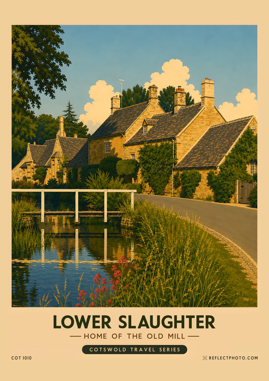 Lower Slaughter — Cotswold Travel Series print by Reflect Photo