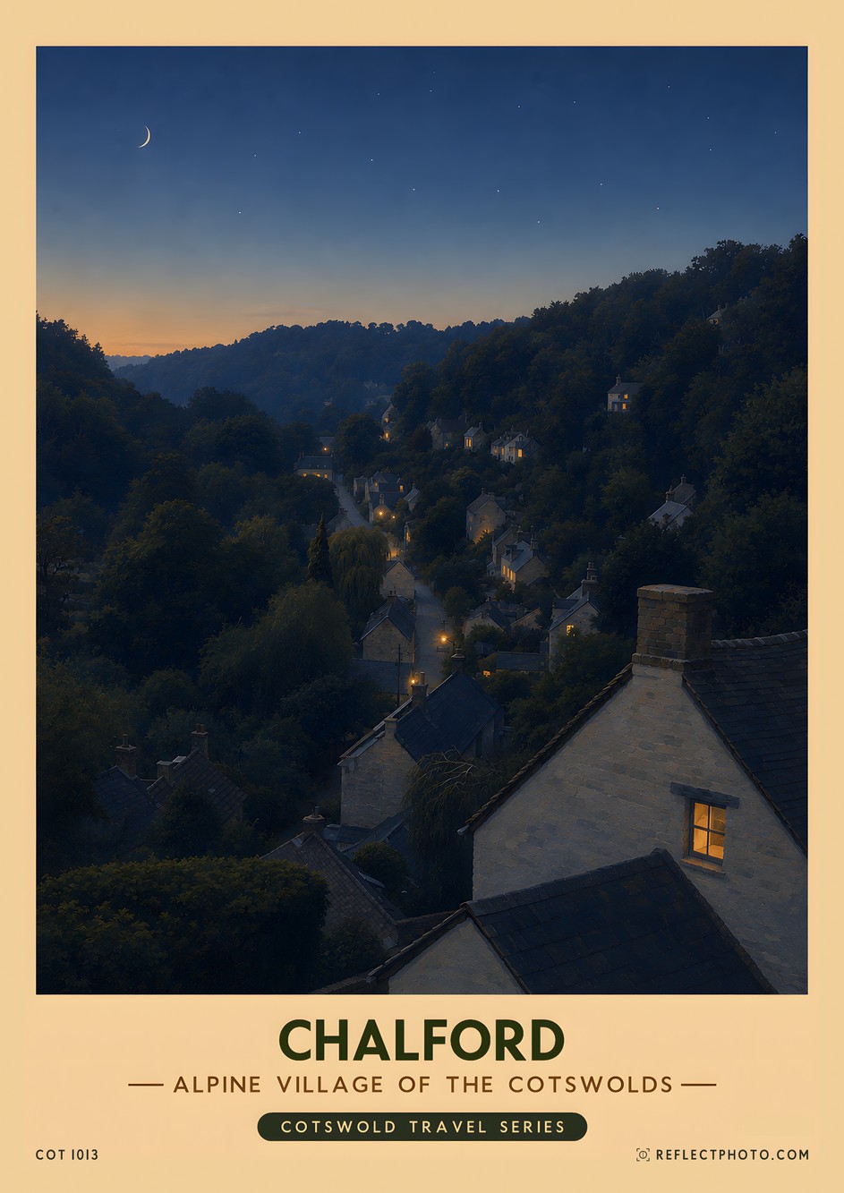 Chalford — Cotswold Travel Series print by Reflect Photo