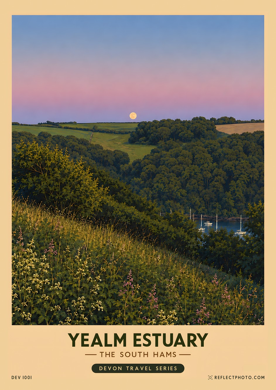 Yealm Estuary — Devon Travel Series print by Reflect Photo