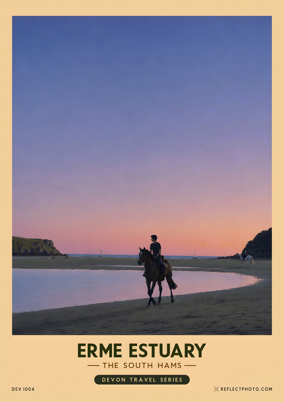 Erme Estuary — Devon Travel Series print by Reflect Photo