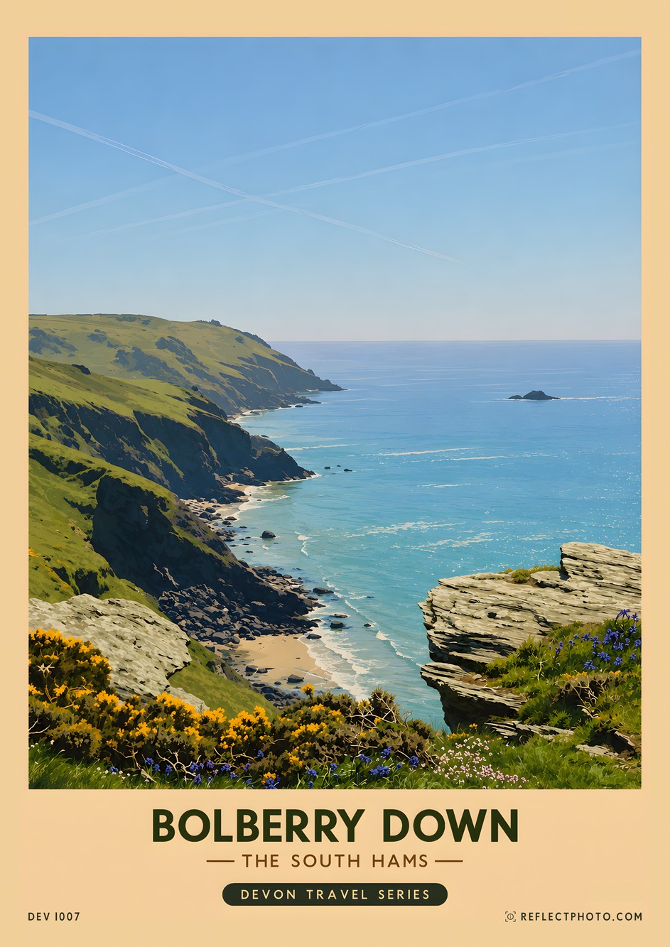 Bolberry Down — Devon Travel Series print by Reflect Photo