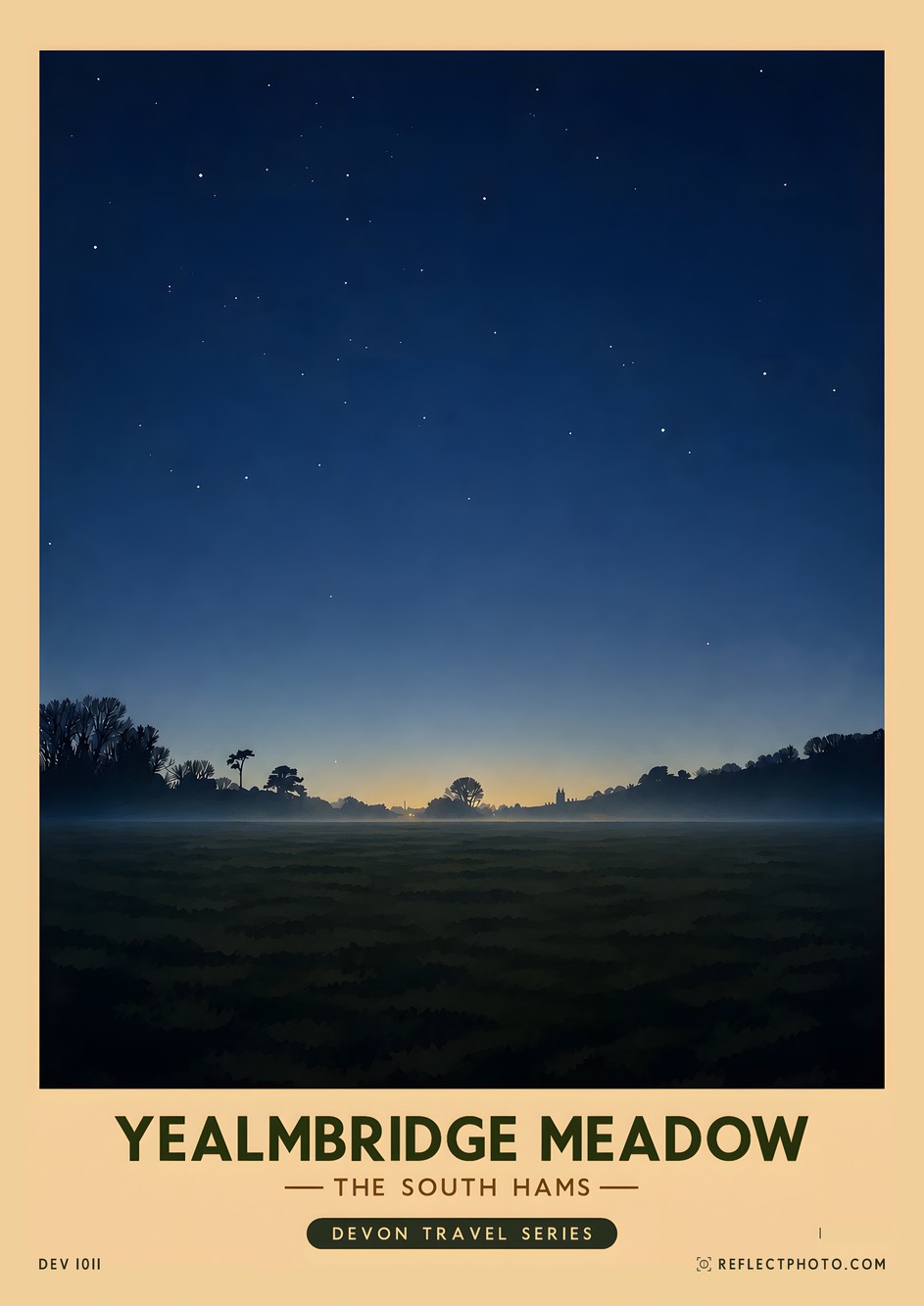 Yealmbridge Meadow — Devon Travel Series print by Reflect Photo