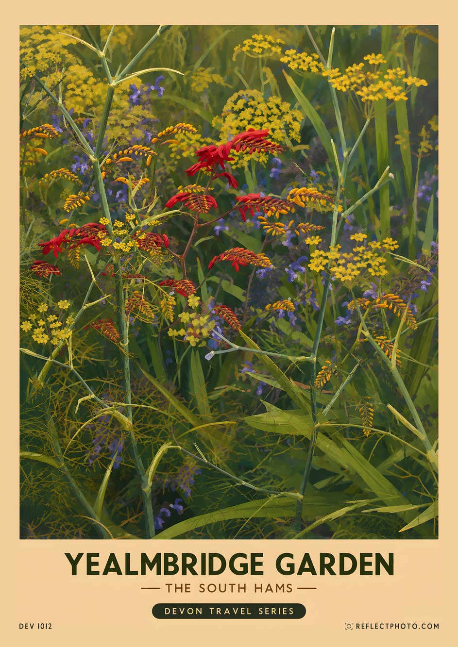 Yealmbridge Garden — Devon Travel Series print by Reflect Photo
