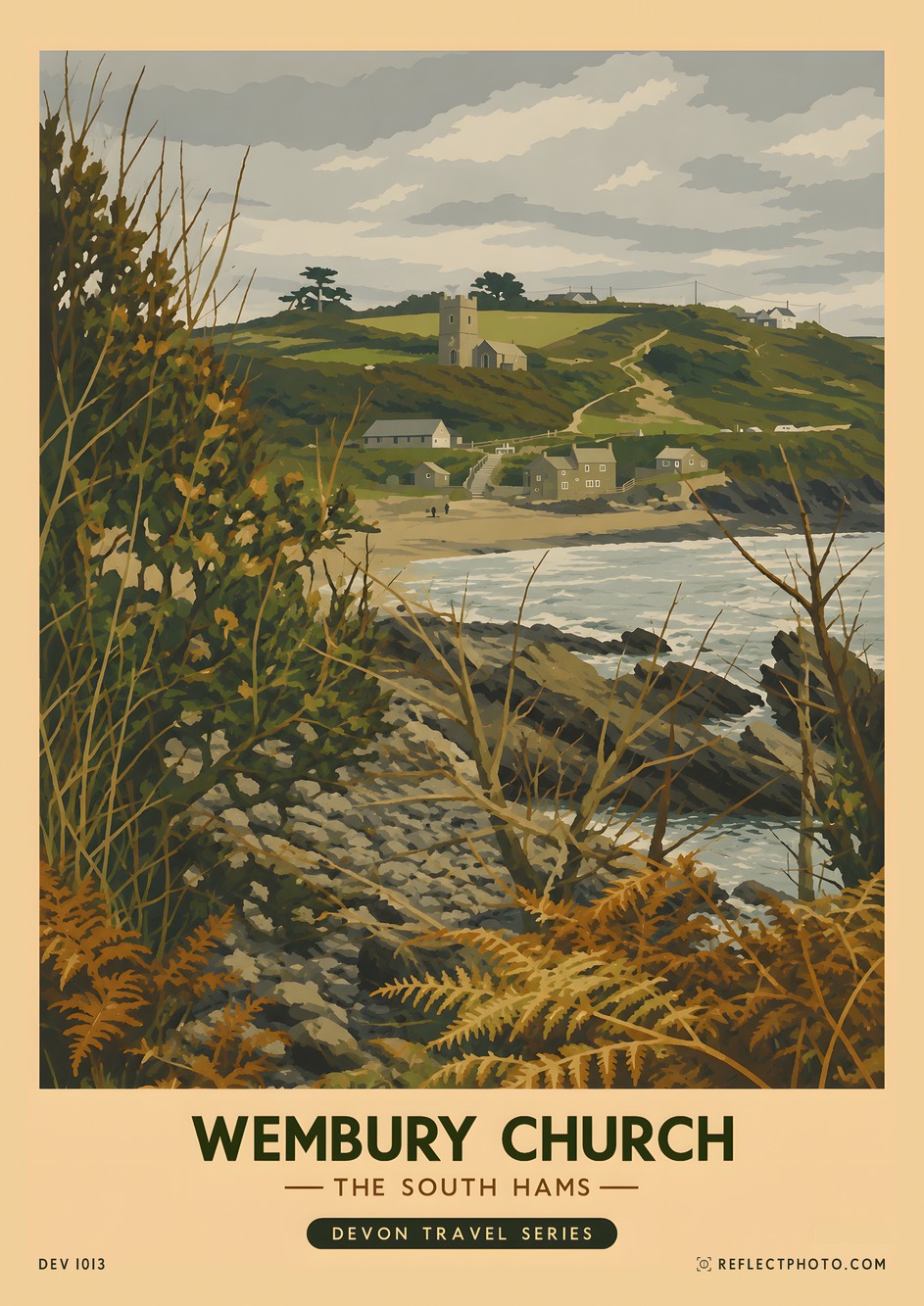 Wembury Church — Devon Travel Series print by Reflect Photo