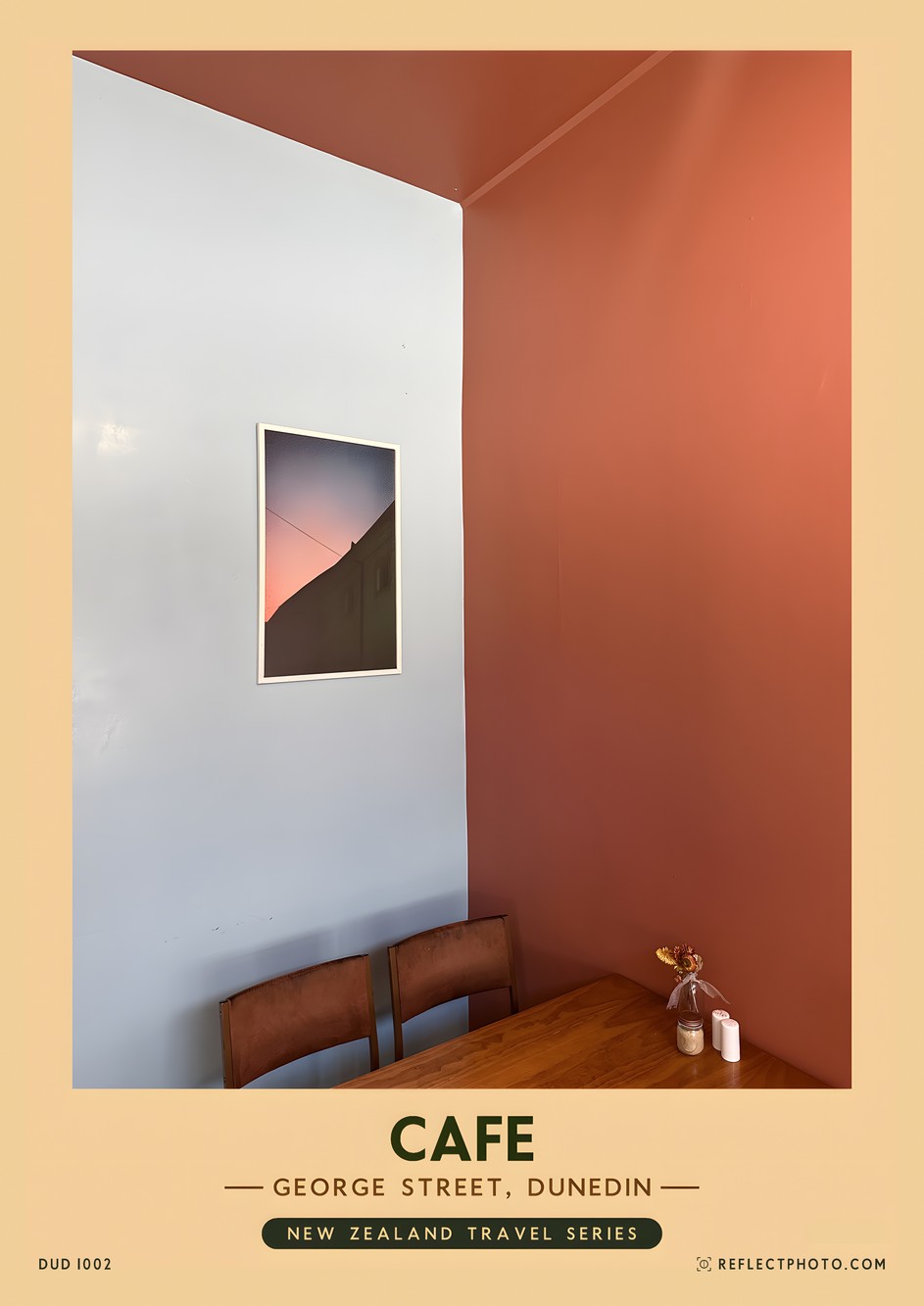 Cafe — New Zealand Travel Series print by Reflect Photo