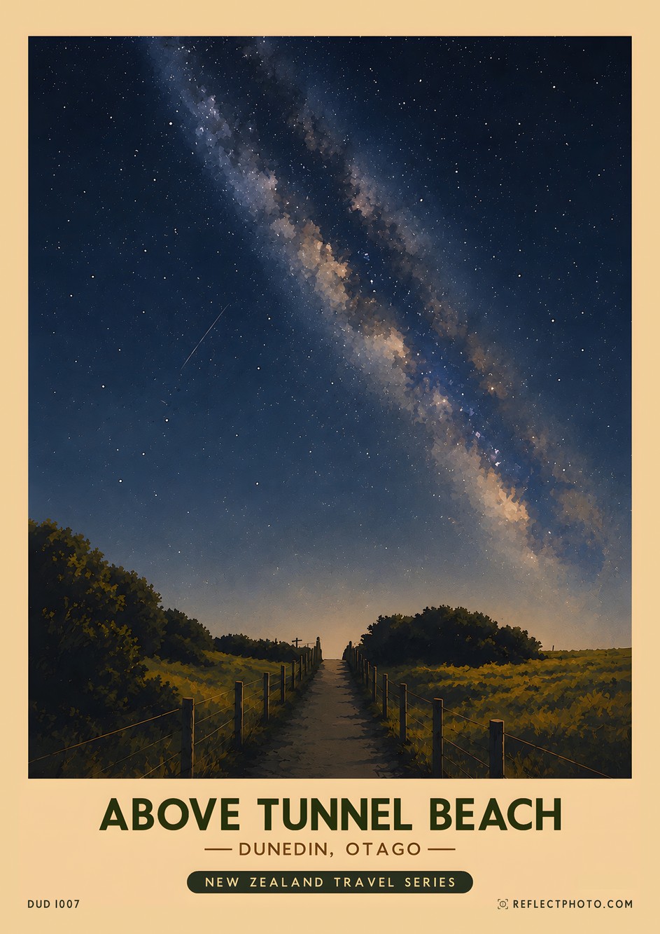 Above Tunnel Beach — New Zealand Travel Series print by Reflect Photo